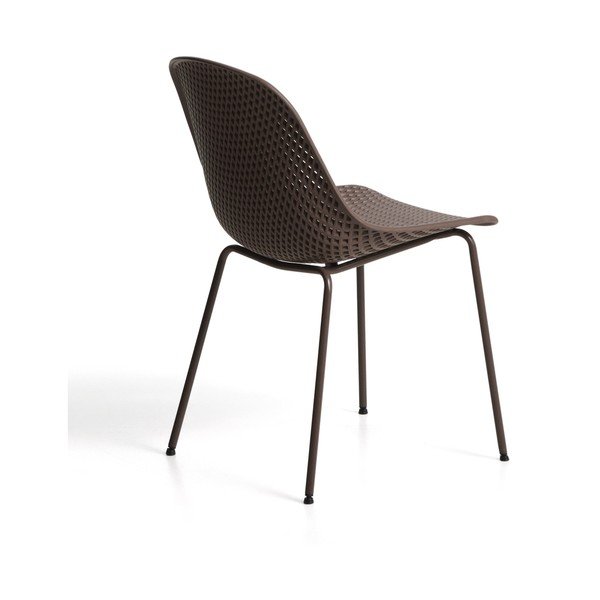 Brūns metāla dārza krēsls Quinby – Kave Home-image-3