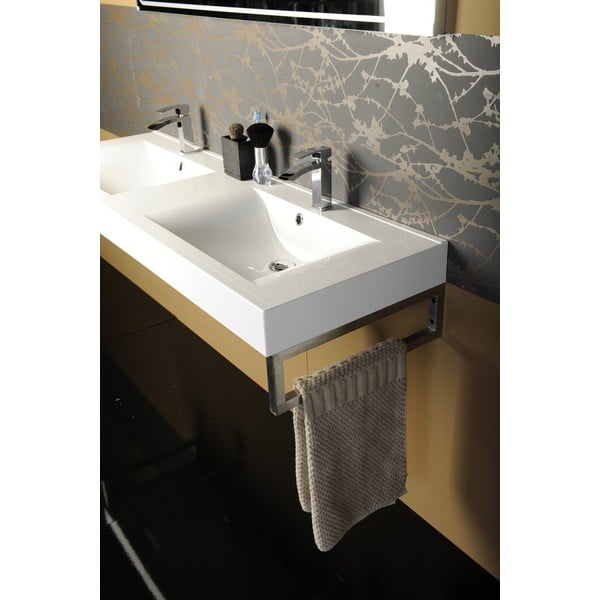 Sudraba krāsas tērauda virsmas balsts 49x4 cm – Sapho-image-2