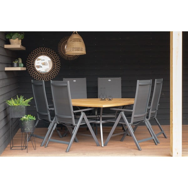 Tumši pelēks metāla dārza krēsls Aruba – Hartman-image-4