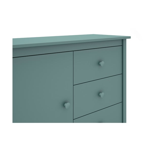 Zaļganzila zema bērnu kumode no priedes 90x80 cm Max – Marckeric-image-1