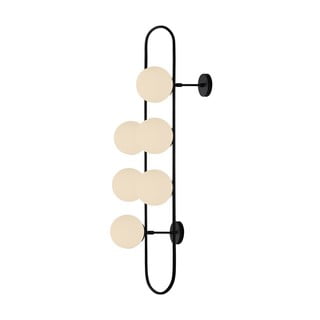 Melna sienas lampa Squid Lighting Elips, augstums 124 cm