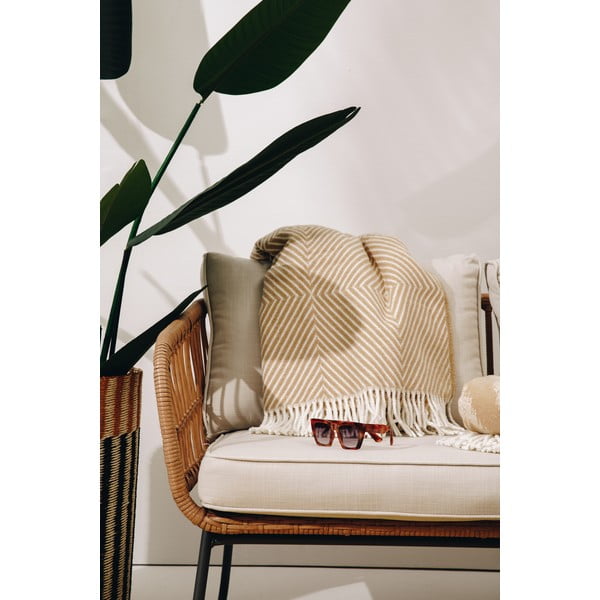 Brūns pleds ar kokvilnu Euromant Tebas, 140 x 160 cm-image-1