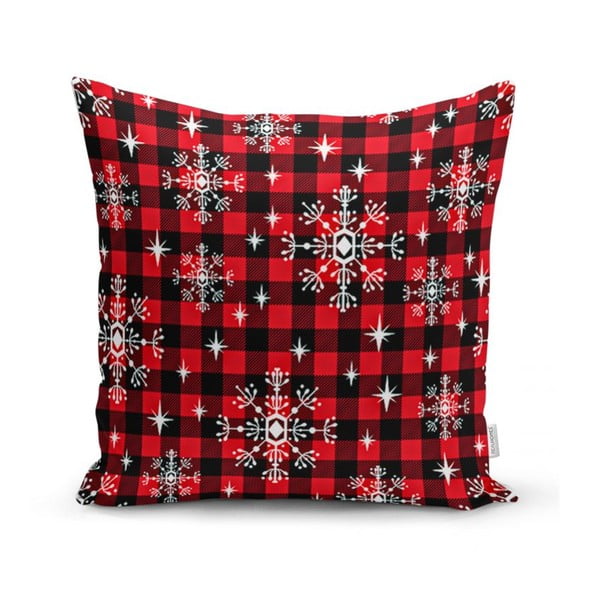 Komplekts no 4 Ziemassvētku spilvenu pārvalki un galda skrējējs Minimālistisks spilvenu pārvalki Ziemassvētku Tartan-image-3