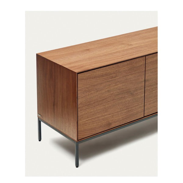 Dabīga toņa TV galdiņš ar riekstkoka imitāciju 195x55 cm Vedrana – Kave Home-image-4