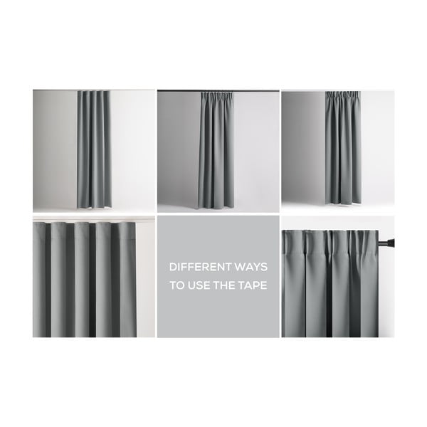 Pelēks daļēji gaismu necaurlaidīgs aizkars 140x245 cm Kierra – Restilo-image-3