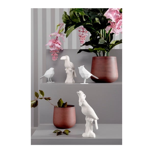 Balta dekoratīva putna statuete PT LIVING Bird, augstums 17 cm-image-1