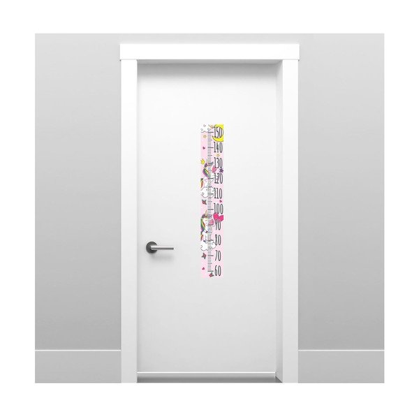 Durvju/sienas bērnu uzlīme ar mērlentes motīvu 15x100 cm Unicorns – Ambiance-image-3