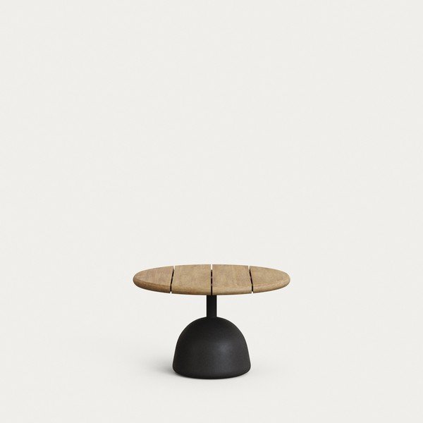 Apaļš dārza kafijas galdiņš ar akācijas koka galda virsmu ø 55 cm Saura – Kave Home-image-1