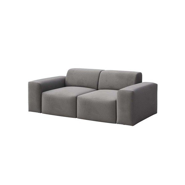 Pelēks velveta dīvāns 205 cm Fluvio – MESONICA-image-2