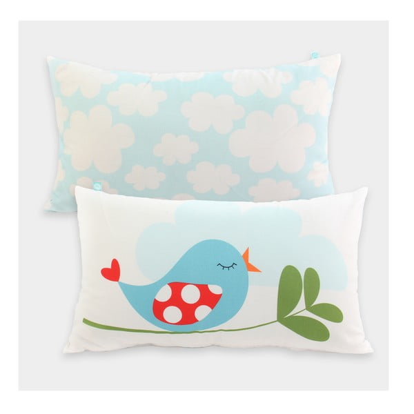 Abpusēja kokvilnas spilvendrāna Mr. Fox Little Birds, 50 x 30 cm-image-1