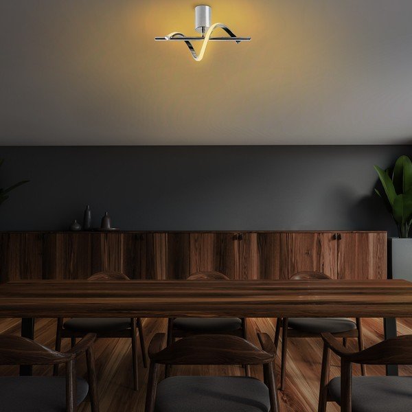 Sudraba krāsas LED griestu lampa 7x41 cm Likma – Opviq lights-image-4