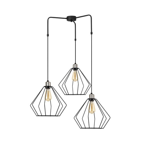 Melna metāla griestu lampa Opviq lights Fedros-image-3