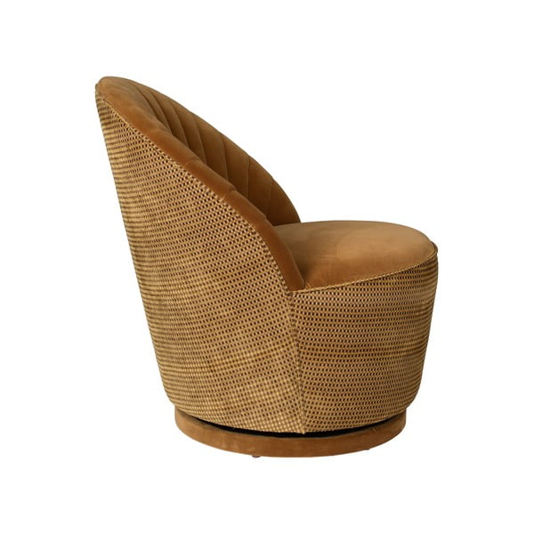 Brūns samta atpūtas krēsls Dutchbone Madison-image-3