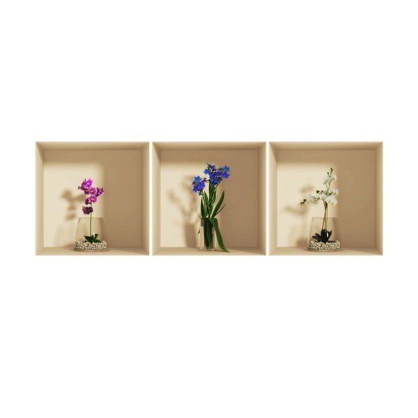3 uzlīmju komplekts ar 3D efektu Ambiance Orchids-image-2