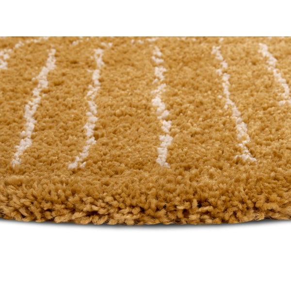 Okera dzeltens apaļš paklājs ø 120 cm Dion – Hanse Home-image-3