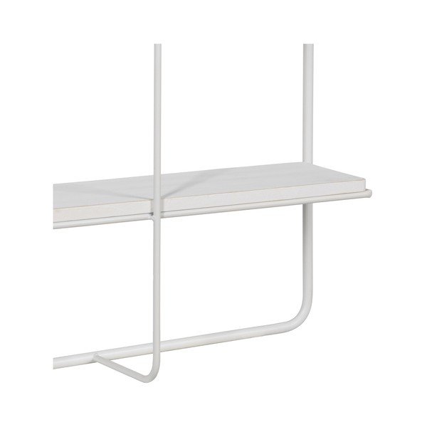 Balts daudzlīmeņu metāla sienas plaukts 51 cm – Ixia-image-4