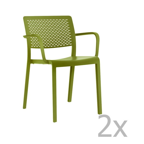 2 zaļo dārza krēslu komplekts Resol Trama