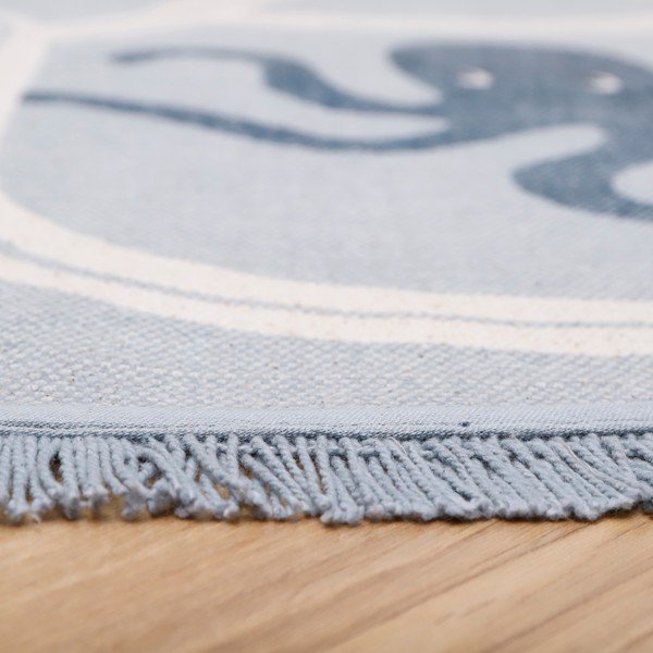 Ar rokām darināts bērnu kokvilnas paklājs Nattiot Little Deep Blue, ø 120 cm-image-2