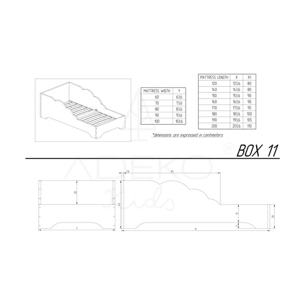 Bērnu gulta no priedes koka 90x190 cm Box 11 – Adeko-image-3