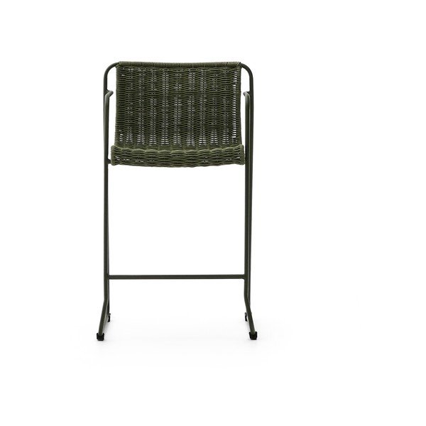 Zaļš metāla dārza bāra krēsls Maurina – Kave Home-image-2