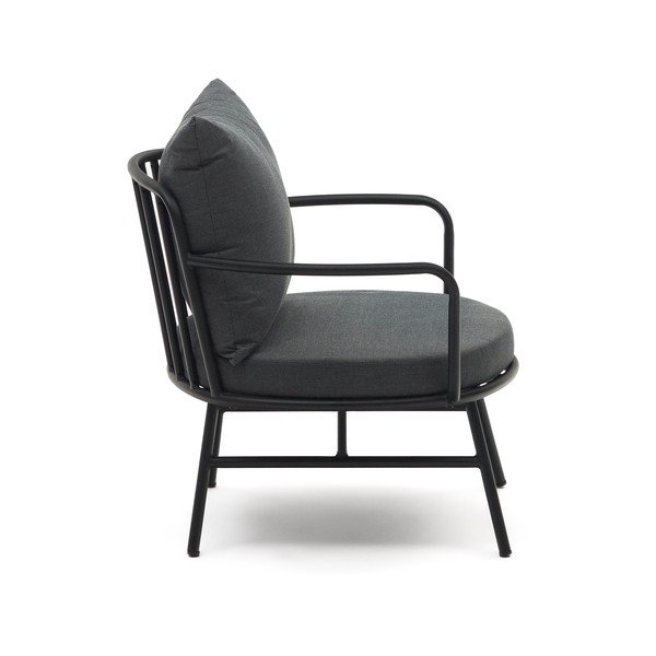 Melns metāla dārza krēsls Bramant – Kave Home-image-1