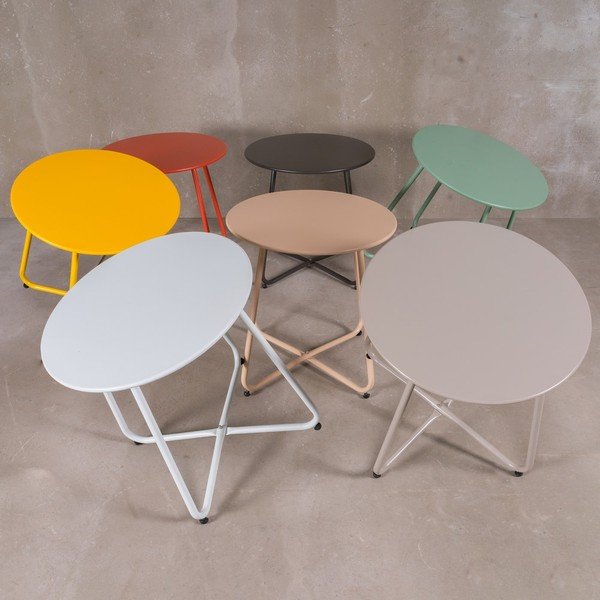 Metāla apaļš dārza uzglabāšanas galds ø 45 cm Luna – LDK Garden-image-1