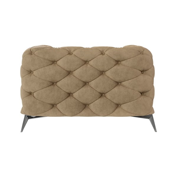 Gaiši brūns samta atpūtas krēsls Chelsea – Ropez-image-2