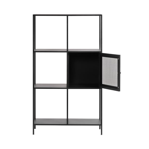 Melns metāla grāmatu plaukts 80x138 cm Malibu – Unique Furniture-image-3