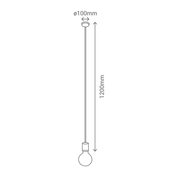 Griestu lampa ar sarkanu kabeli SULION Wood-image-4