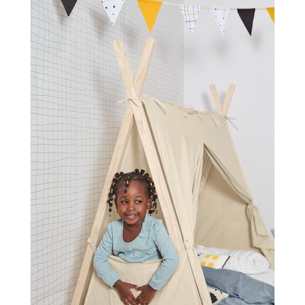 Bērnu aizkars ar gultas aizkariem 70x136 cm Maralis Teepee – Kave Home-image-1