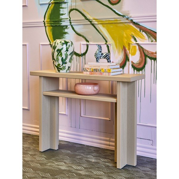 Dabīga toņa egles masīvkoka konsoles galds 32x110 cm Cupa – Bloomingville-image-1