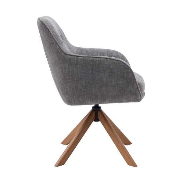 Pelēki polsterēti ēdamistabas krēsli (2 gab.) Avola – Unique Furniture-image-1