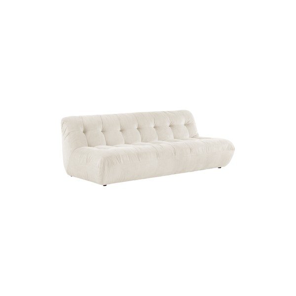 Krēmkrāsas velveta dīvāns 212 cm Kelso – Jotex
