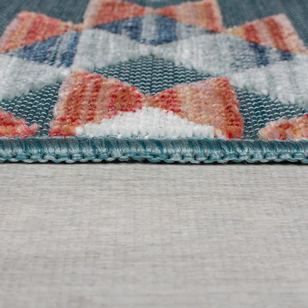 Zils āra celiņa paklājs 80x230 cm Avery Blue – Flair Rugs-image-4