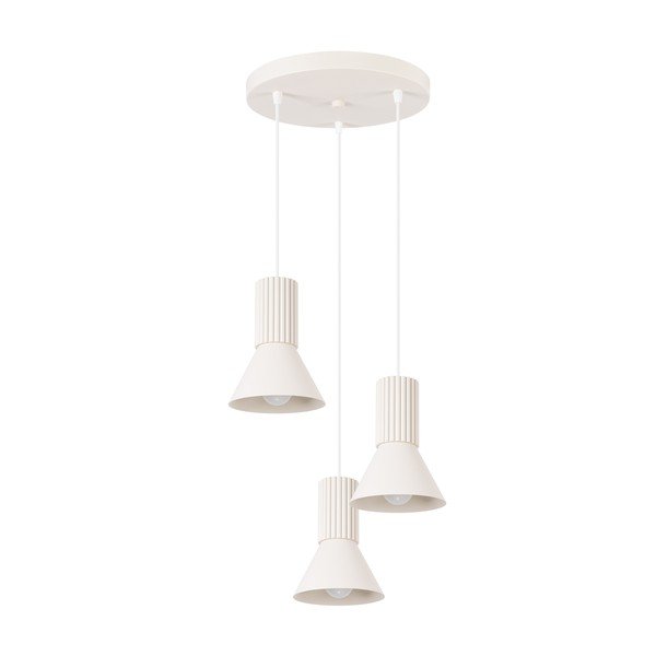 Bēša metāla piekaramā lampa ø 30 cm Niru – Sollux