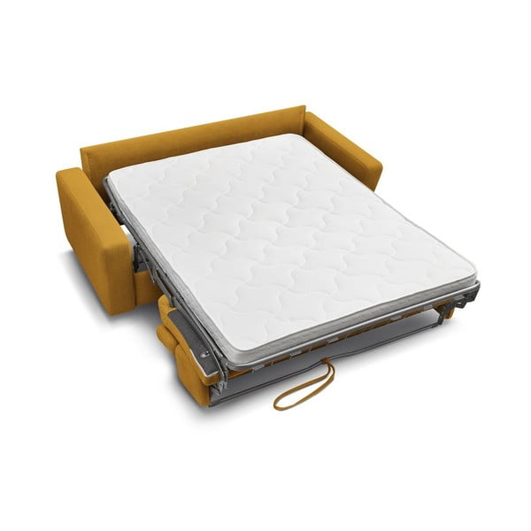 Sinepju dzeltens salokāms dīvāns 195 cm Monaco – Bobochic Paris-image-4