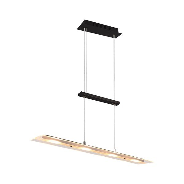 Melna LED piekaramā lampa ar stikla abažūru Milos – Trio-image-3