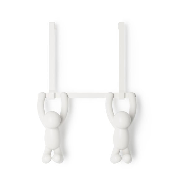 Balts plastmasas durvju pakaramais 22 cm Buddy – Umbra-image-3