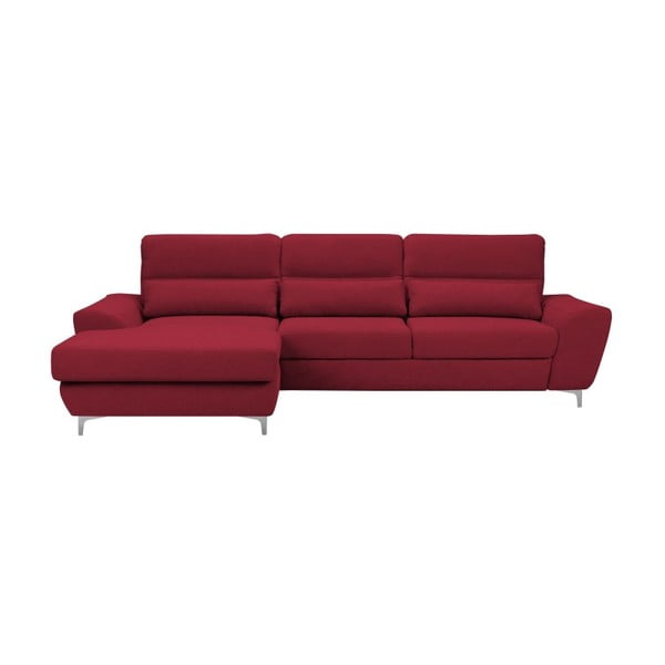 Sarkanais Windsor & Co Sofas Omega dīvāns, kreisais stūris