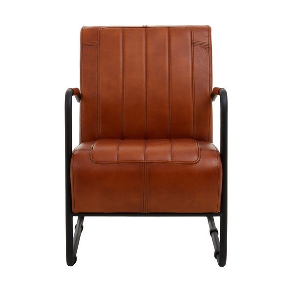 Brūns ādas atpūtas krēsls Buffalo – Premier Housewares-image-1