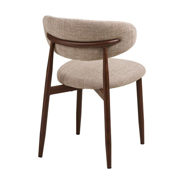 Bēšs/tumši brūns polsterēts pusdienu krēsls Levanto – House Nordic-image-2