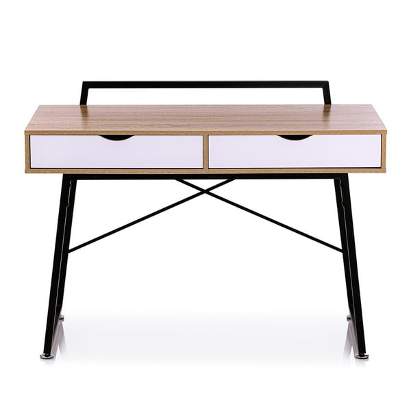 Darba galds ar ozolkoka imitācijas galda virsmu 57.5x120 cm Tolm – Homede