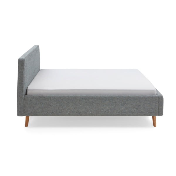 Tumši pelēka polsterēta divvietīga gulta ar veļas kasti ar redelēm 180x200 cm Mattis – Meise Möbel-image-4