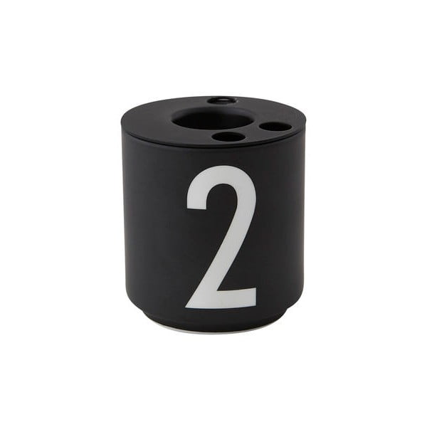 4 melnu porcelāna krūzīšu komplekts Design Letters Mini-image-2