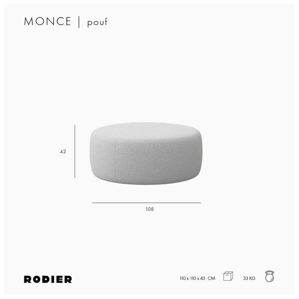 Rozā kāju soliņš no buklē auduma Monce – Rodier-image-4