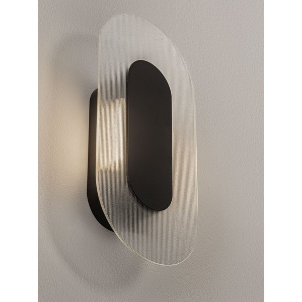 Matēti melna metāla LED sienas lampa Vetrio – Nova Luce-image-3
