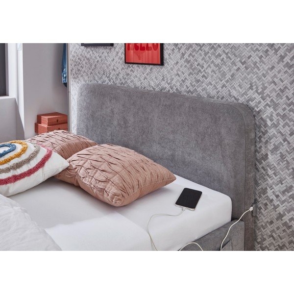 Pelēka bērnu gulta bez režģa 120x200 cm Cosy – Meise Möbel-image-2