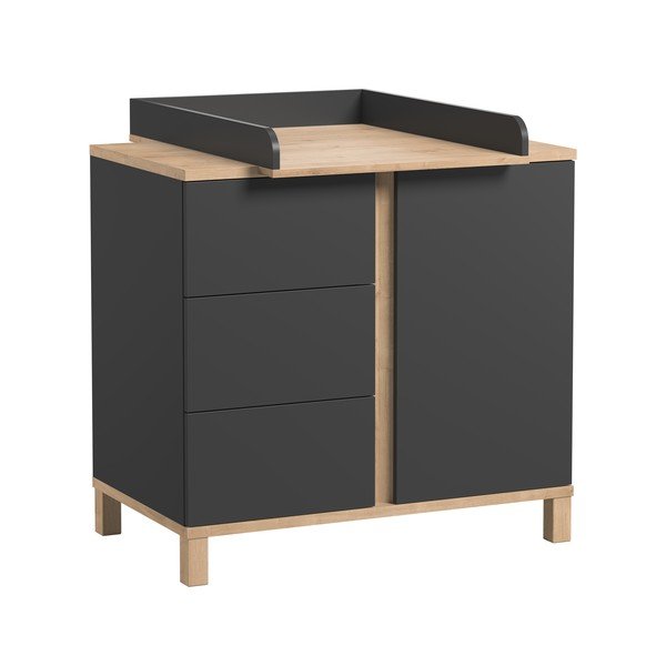 Pelēka kumode Vox Altitude, augstums 85 cm-image-2