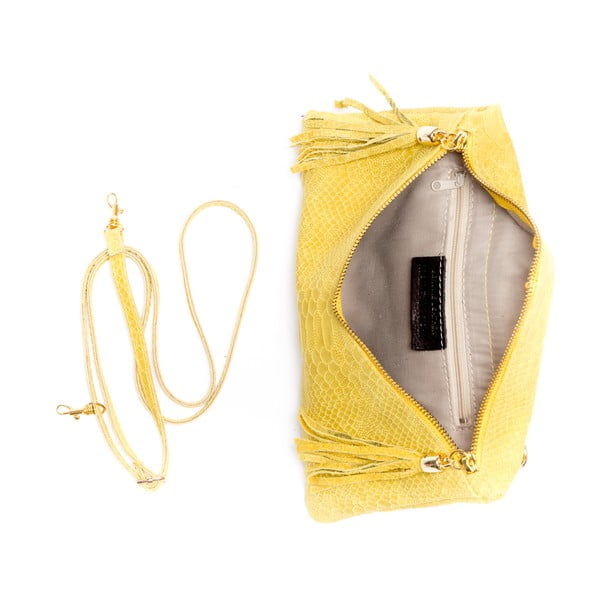 Ādas rokassoma Roberta M. 808 Giallo-image-3