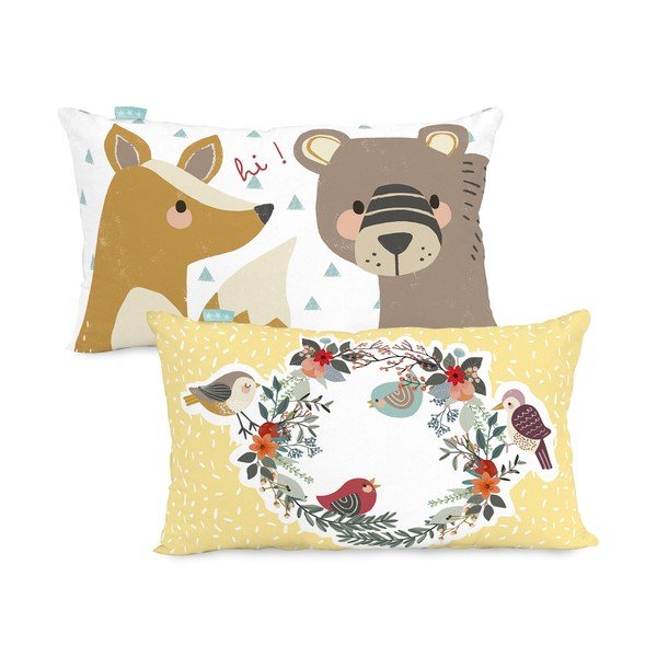 Kokvilnas divpusēja spilvendrāna Moshi Moshi Harvestwood, 50 x 30 cm-image-2